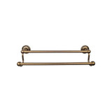 Top Knobs Edwardian Bath 30" Double Towel Bar - Ribbon Backplate, German Bronze - ED11GBZE
