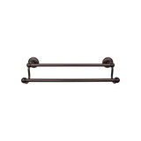 Top Knobs Edwardian Bath 30" Double Towel Bar - Oil Rubbed Bronze - Plain Backplate - ED11ORBD