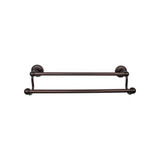 Top Knobs Edwardian Bath 30" Double Towel Bar - Rope Backplate, Oil Rubbed Bronze - ED11ORBF