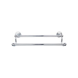 Top Knobs Edwardian Bath 30" Double Towel Bar - Beaded Backplate, Polished Chrome - ED11PCA