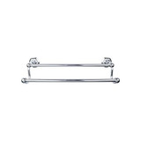 Top Knobs Edwardian Bath 30" Double Towel Bar - Hex Backplate, Polished Chrome - ED11PCB