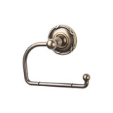 Top Knobs Edwardian Bath Tissue Hook - German Bronze - Ribbon Backplate - ED4GBZE