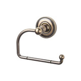 Top Knobs Edwardian Bath Tissue Hook - Beaded Backplate, German Bronze - ED4GBZA