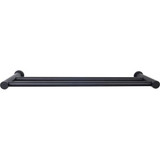 Top Knobs Hopewell Bath 24" Double Towel Bar - Flat Black - HOP9BLK