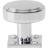 Atlas Benning Door Knob 1 1/4" With Backplate 1" - Polished Chrome, A540-CH