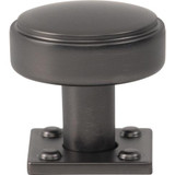 Atlas Benning Door Knob 1 1/4" With Backplate 1" - Slate, A540-SL