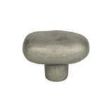 Atlas Distressed Oval Door Knob 1 11/16 Inch - Pewter, 332-P