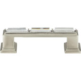 Atlas Legacy Crystal Door Pull 3 Inch (c-c) - Brushed Nickel, 341-BRN