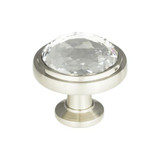 Atlas Legacy Crystal Round Door Knob 1 5/16 Inch - Brushed Nickel, 343-BRN