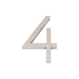 Atlas Modern Avalon #4 Large House Number - Brushed Nickel, AVN4-L-BRN