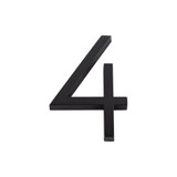 Atlas Modern Avalon #4 Large House Number - Matte Black, AVN4-L-BL
