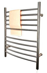 Amba RWP-CB Radiant Plug-in Curved 31 1/2" H x 23 3/4" W Bathroom Towel Warmer - Brushed Stainless