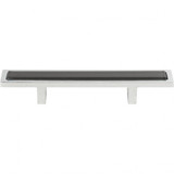 Atlas Spa Black Door Pull 3 Inch (c-c) - Polished Chrome, 231-BLK-CH