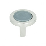 Atlas Spa Blue Round Door Knob 1 1/4 Inch - Polished Chrome, 229-BLU-CH