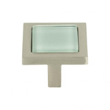 Atlas Spa Green Square Door Knob 1 3/8 Inch - Brushed Nickel, 230-GR-BRN