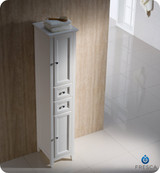 Oxford FST2060AW Antique White Tall Bathroom Linen Cabinet 14" H X 15 3/4" W X 68" L - Antique White