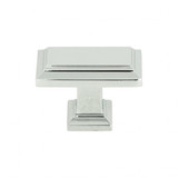 Atlas Sutton Place Rectangle Door Knob 1 7/16 Inch - Polished Chrome, 290-CH