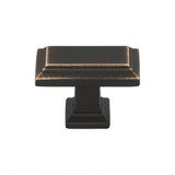 Atlas Sutton Place Rectangle Door Knob 1 7/16 Inch - Venetian Bronze, 290-VB