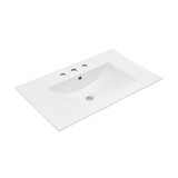 Swiss Madison 30" 3-Hole Centerset Vanity Sink Top - Glossy White - SM-VT0003GW-3