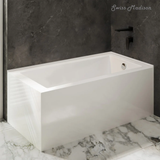 Swiss Madison Voltaire 72 x 36 Right Drain Soaking Alcove Corner Apron Bathtub - Glossy White - SM-AB0528GW