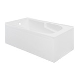 Swiss Madison Ivy 54" x 30" Left Drain Soaking Alcove Corner Apron Bathtub - Glossy White with Integrated Overflow, Drain Included - SM-AB0901GW Swiss Madison Ivy 54" x 30" Left Drain Soaking Alcove Corner Apron Bathtub - Glossy White with Integrated Overflow, Drain Included - SM-AB0901GW