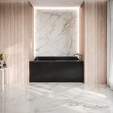 Swiss Madison Voltaire 54" x 30" Skirted Right Drain Soaking Apron Bathtub - Glossy Black with Integrated Armrest - SM-AB550GB Swiss Madison Voltaire 54" x 30" Skirted Right Drain Soaking Apron Bathtub - Glossy Black with Integrated Armrest - SM-AB550GB