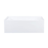 Swiss Madison Voltaire 60" x 32" Skirted Left Drain Soaking Apron Bathtub - Glossy White with Integrated Overflow and Armrest, Drain Included - SM-AP0514GW