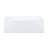 Swiss Madison Voltaire 60" x 32" Skirted Right Drain Soaking Apron Bathtub - Glossy White with Integrated Overflow and Armrest, Drain Included - SM-AP0515GW
