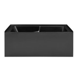 Swiss Madison Voltaire 60" x 32" Skirted Right Drain Soaking Apron Bathtub - Matte Black with Integrated Overflow and Armrest, Drain Included - SM-AP0515MB