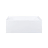 Swiss Madison Voltaire 54" x 30" Skirted Right Drain Soaking Apron Bathtub - Glossy White with Integrated Overflow and Armrest, Drain Included - SM-AP0540GW