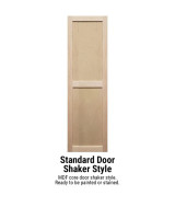 Iron-A-Way Ironing Center - 42" Built In Ironing Board With Electric System, Light, and Timer - Right Hinged Shaker Door - E42SHU