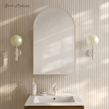 Swiss Madison Porte 20" x 30" Arched Recessed or Wall Mount Mirrored Medicine Cabinet - Chrome Frame - SM-MC9001CH