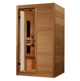 Golden Designs Dynamic Veneto 1-2 Person Low EMF (Between 5-10MG) Far Infrared Sauna (Canadian Hemlock) - DYN-6115-05