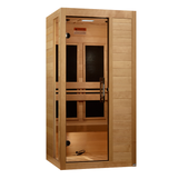 Golden Designs Dynamic Veneto 1-2 Person Low EMF (Between 5-10MG) Far Infrared Sauna (Canadian Hemlock) - DYN-6115-05