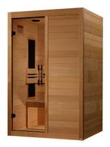 Golden Designs Maxxus S-Line Yoga 2-Person Low EMF (Between 5-10MG) FAR Infrared Sauna (Canadian Hemlock) - MX-S206-01