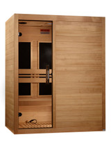 Golden Designs Maxxus S-Line Yoga 3-Person Low EMF (Between 5-10MG) FAR Infrared Sauna (Canadian Hemlock) - MX-S306-01