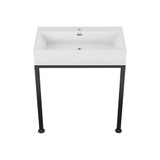 Swiss Madison Concorde 30" Rectangle Console Sink with Matte Black Legs - SM-CS0202MB