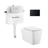 Swiss Madison Concorde Back-to-Wall Toilet Bundle 0.8/1.6 GPF Dual Flush - Glossy White with Black Flush Plate - SM-WT0205GW Swiss Madison Concorde Back-to-Wall Toilet Bundle 0.8/1.6 GPF Dual Flush - Glossy White with Black Flush Plate - SM-WT0205GW