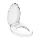 Swiss Madison Ryse 3" Raised Elongated Soft Close ADA Compliant Toilet Seat - Glossy White - SM-QRS9301GW