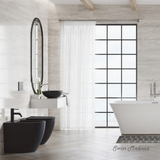 Swiss Madison St. Tropez Back-to-Wall Toilet Bundle 0.8/1.6 GPF Dual Flush - Matte Black with Black Flush Plate - SM-WT0804MB