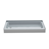 Swiss Madison Voltaire 60" x 30" Shower Pan Base with Left Drain - Glossy Gray - SM-SB0525GG Swiss Madison Voltaire 60" x 30" Shower Pan Base with Left Drain - Glossy Gray - SM-SB0525GG