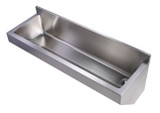 Whitehaus WHNC4513L 47 1/4" Noah Commercial Wall Hung Laundry or Scrub Sink - Brushed Stainless Steel