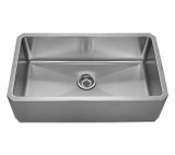 Whitehaus WHNAP3218 31 5/8" Noah Single Bowl Front Apron Undermount Kitchen Sink - Brushed Stainless Steel