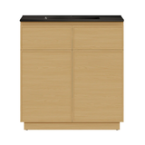 Swiss Madison St. Tropez 36" Freestanding Bathroom Vanity - Natural Oak with Black Sink Top - SM-BV0802NO-MB
