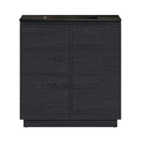 Swiss Madison St. Tropez 36" Freestanding Bathroom Vanity - Black Oak with Black Sink Top - SM-BV0802AO-MB