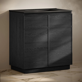 Swiss Madison St. Tropez 36" Freestanding Bathroom Vanity - Black Oak with Black Sink Top - SM-BV0802AO-MB