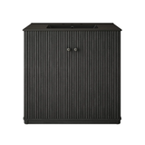 Swiss Madison Lafayette 36" Freestanding Bathroom Vanity - Black Oak with Matte Black, 3-Hole Widespread Sink Top - SM-BV8001AO-3WMB