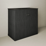 Swiss Madison Lafayette 36" Freestanding Bathroom Vanity - Black Oak with Matte Black, 3-Hole Widespread Sink Top - SM-BV8001AO-3WMB