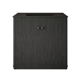 Swiss Madison Lafayette 36" Freestanding Bathroom Vanity - Black Oak with Matte Black Sink Top - SM-BV8001AO-MB
