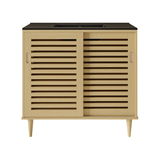 Swiss Madison Delice 36" Freestanding Bathroom Vanity - Natural Oak with Black Sink Top - SM-BV1201NO-MB